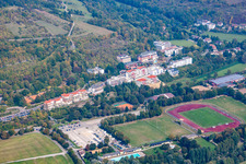Volksfestplatz and Akon Arena in Bad Mergentheim in the state Baden-Wuerttemberg, Germany