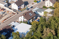 Garden City settlement in Kandel in the state Rhineland-Palatinate, Germany seen from above