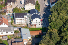 Garden City settlement in Kandel in the state Rhineland-Palatinate, Germany from the drone perspective