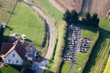 Bremmelbach in the state Bas-Rhin, France from the plane