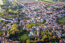 Village from the east in Hördt in the state Rhineland-Palatinate, Germany