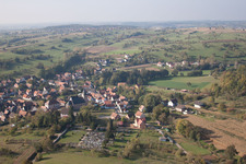 Drone recording of Preuschdorf in the state Bas-Rhin, France