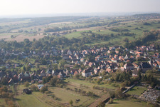 Drone image of Preuschdorf in the state Bas-Rhin, France