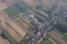 Oblique view of Oberrœdern in the state Bas-Rhin, France