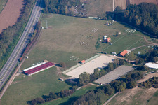Oblique view of Haras in Neewiller-près-Lauterbourg in the state Bas-Rhin, France