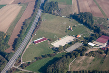 Haras in Neewiller-près-Lauterbourg in the state Bas-Rhin, France out of the air