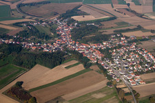Drone recording of Neewiller-près-Lauterbourg in the state Bas-Rhin, France