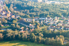 Aerial photograpy of District Neulauterburg in Lauterbourg in the state Bas-Rhin, France