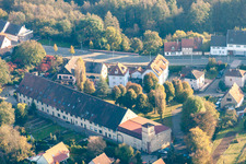 Oblique view of District Neulauterburg in Lauterbourg in the state Bas-Rhin, France