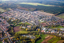City view from the southeast in Bellheim in the state Rhineland-Palatinate, Germany