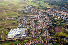 City view from the east in Bellheim in the state Rhineland-Palatinate, Germany