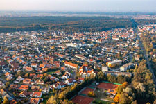 Aerial view of Jockgrim in the state Rhineland-Palatinate, Germany
