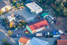 Mittelwegring commercial area in Jockgrim in the state Rhineland-Palatinate, Germany out of the air