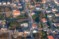 Aerial view of Bird ring in Jockgrim in the state Rhineland-Palatinate, Germany