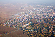 Landau in der Pfalz in the state Rhineland-Palatinate, Germany seen from above