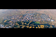 Oblique view of District Godramstein in Landau in der Pfalz in the state Rhineland-Palatinate, Germany