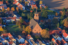 Church at the cemetery in Spanierstr in Essingen in the state Rhineland-Palatinate, Germany