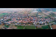 Village view in Zeiskam in the state Rhineland-Palatinate, Germany