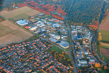 Industrial area in Fellach and Am Weidensatz in Bellheim in the state Rhineland-Palatinate, Germany