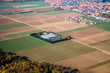 Bird's eye view of Sudetenhof in Steinweiler in the state Rhineland-Palatinate, Germany