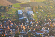 DBK extension in the Unterkandler Gardens in Kandel in the state Rhineland-Palatinate, Germany from above