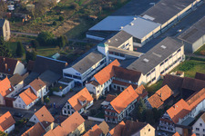 Bird's eye view of DBK extension in the Unterkandler Gardens in Kandel in the state Rhineland-Palatinate, Germany