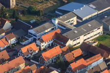 Drone recording of DBK extension in the Unterkandler Gardens in Kandel in the state Rhineland-Palatinate, Germany