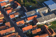 Drone image of DBK extension in the Unterkandler Gardens in Kandel in the state Rhineland-Palatinate, Germany