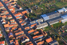 DBK extension in the Unterkandler Gardens in Kandel in the state Rhineland-Palatinate, Germany from the drone perspective