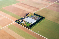 Aerial photograpy of Sudetenhof in Steinweiler in the state Rhineland-Palatinate, Germany