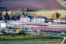 Station Winden with regional train in Winden in the state Rhineland-Palatinate, Germany