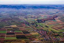 Village view of Winden in front of the hills of palatinate in the state Rhineland-Palatinate