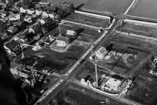 Aerial view of New development area Im Holderbusch in Minfeld in the state Rhineland-Palatinate, Germany