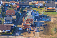 In the sand in Minfeld in the state Rhineland-Palatinate, Germany from above