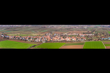 Aerial view of Panorama in the district Kapellen in Kapellen-Drusweiler in the state Rhineland-Palatinate, Germany