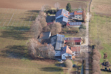 Eichenhof in the district Deutschhof in Kapellen-Drusweiler in the state Rhineland-Palatinate, Germany from above