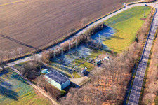 Substation on the B38 in Dörrenbach in the state Rhineland-Palatinate, Germany out of the air