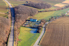 Oblique view of Substation from the east in Dörrenbach in the state Rhineland-Palatinate, Germany