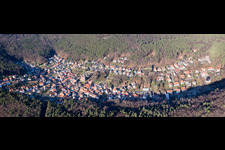 Panorama from the local area and environment in Doerrenbach in the state Rhineland-Palatinate