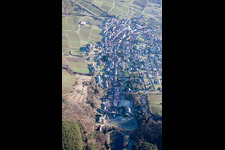 District Rechtenbach in Schweigen-Rechtenbach in the state Rhineland-Palatinate, Germany viewn from the air