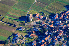 Protestant Church Rechtenbach on the edge of the vineyard in the district Rechtenbach in Schweigen-Rechtenbach in the state Rhineland-Palatinate, Germany