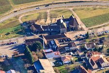 German Wine Gate Palatinate and Restaurant in the district Schweigen in Schweigen-Rechtenbach in the state Rhineland-Palatinate, Germany