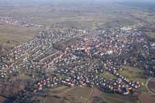 Wissembourg in the state Bas-Rhin, France seen from a drone