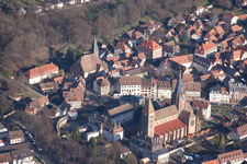 Aerial photograpy of Wissembourg in the state Bas-Rhin, France