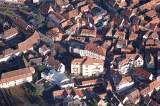 Wissembourg in the state Bas-Rhin, France viewn from the air
