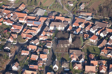 Drone recording of Steinseltz in the state Bas-Rhin, France