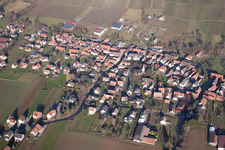 Steinseltz in the state Bas-Rhin, France from the drone perspective