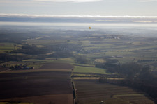Aerial view of Steinseltz in the state Bas-Rhin, France