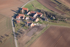 Seebach in the state Bas-Rhin, France from a drone