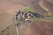 Seebach in the state Bas-Rhin, France seen from a drone